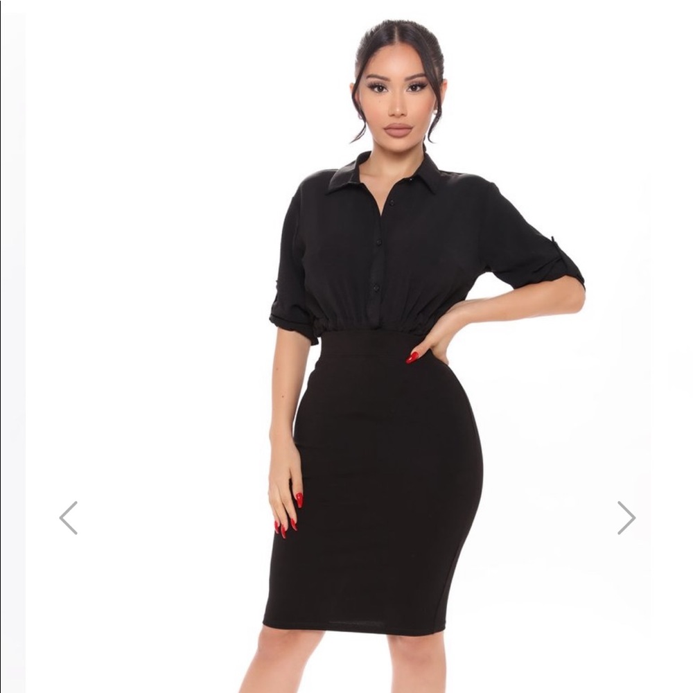 A black pencil skirt